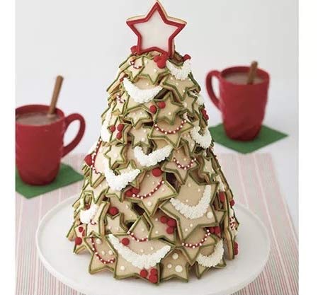 Set von 6 Weihnachtsbaum-Ausstechern, Große Sternform, Weihnachtsbaum