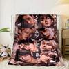 K-pop Group Poses Blanket Flannel Blanket for bed, sofa, Camping, Hiking, Picnic Essentials, gift for family Fan gifts
