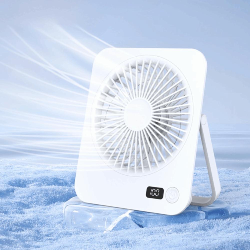 180-degree Rotatable Foldable Desk Fan USB Rechargeable Mini Outdoor Fan House белый