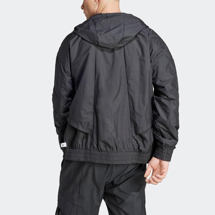 Adidas City Escape Windbreaker, Slim Fit Casual Kapuzenjacke Herren Oberbekleidung Schwarz IC6733