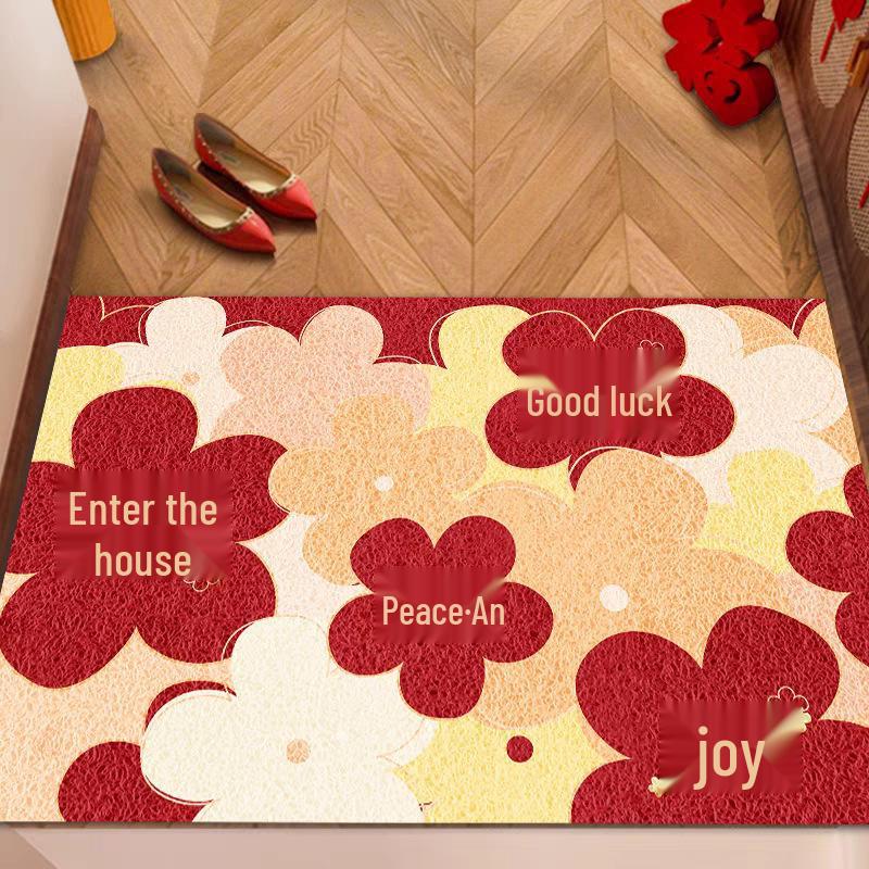 Chinese Style Loop Pile Doormat - Dirt-Resistant, Mud-Wiping, Non-Slip, Easy-to-Clean Entrance Mat for Hallway