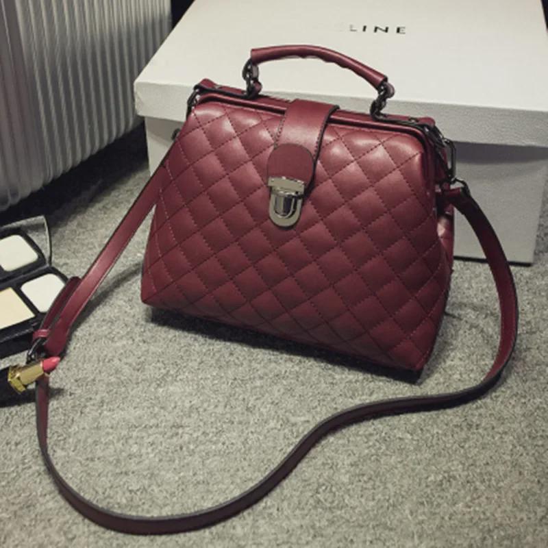 2024 Women's Diamond Pattern Korean Style Shoulder Bag with Lock Buckle