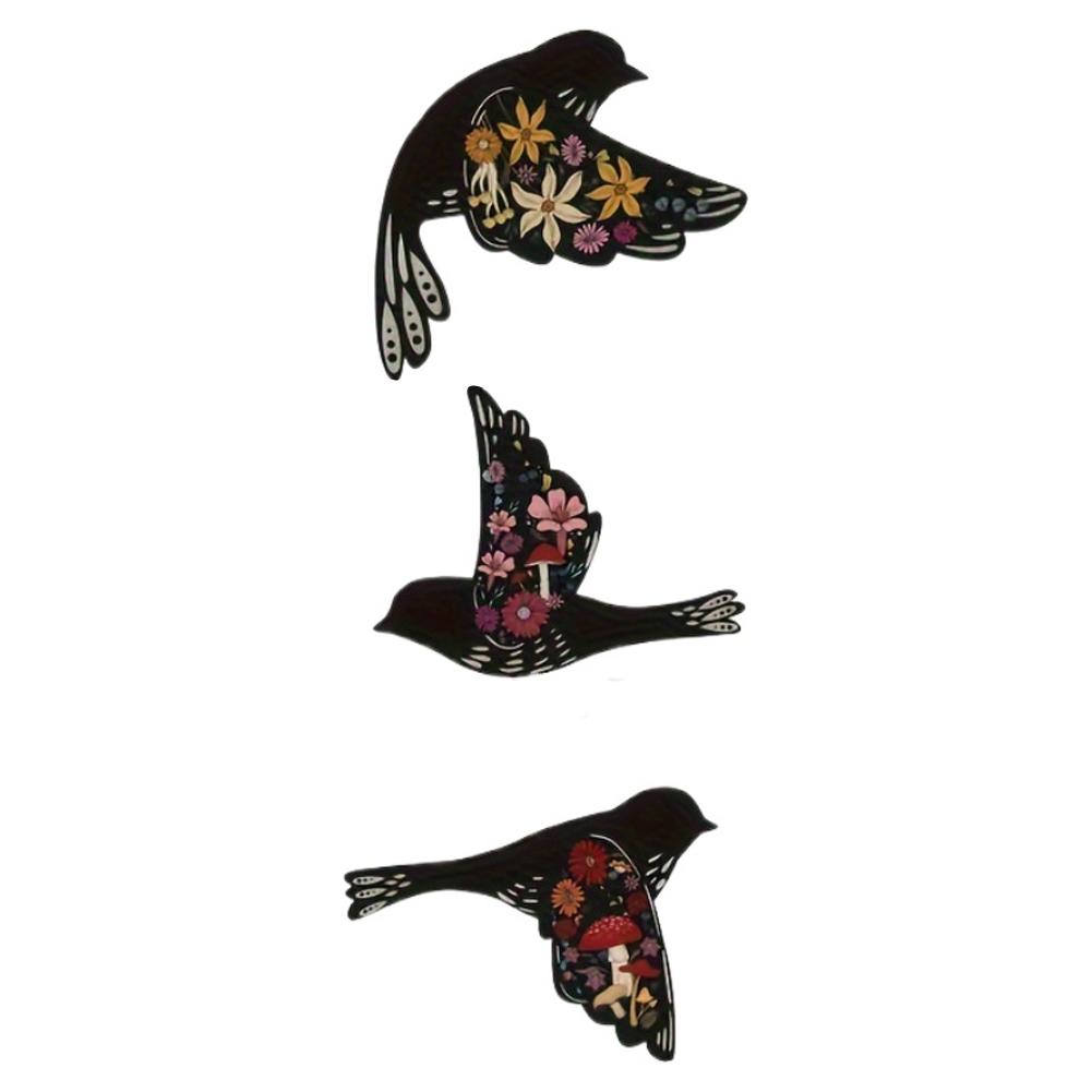 

Wooden Bird Wall Art Black Flying Wooden Bird Wall Decoration Set Household Decorations Wood Farmhouse And Rustic Folk Art Birds