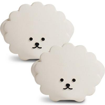 Dingdongpet Puppy Mongsil Latex Toy, Cream, 2 Pieces
