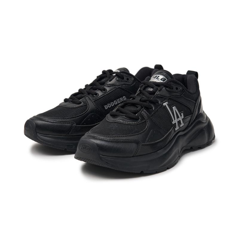 MLB Chunky Runner Fastball Cushioned Slip-Resistant Low-Top Casual Shoes Unisex Black Sneakers 3ARNFSB4N-07BKS