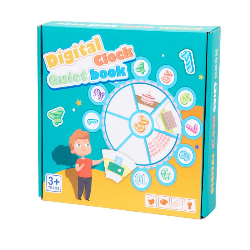 Wooden Digital Clock Quiet Book Educational Toy For Toddlers And Preschool Learning