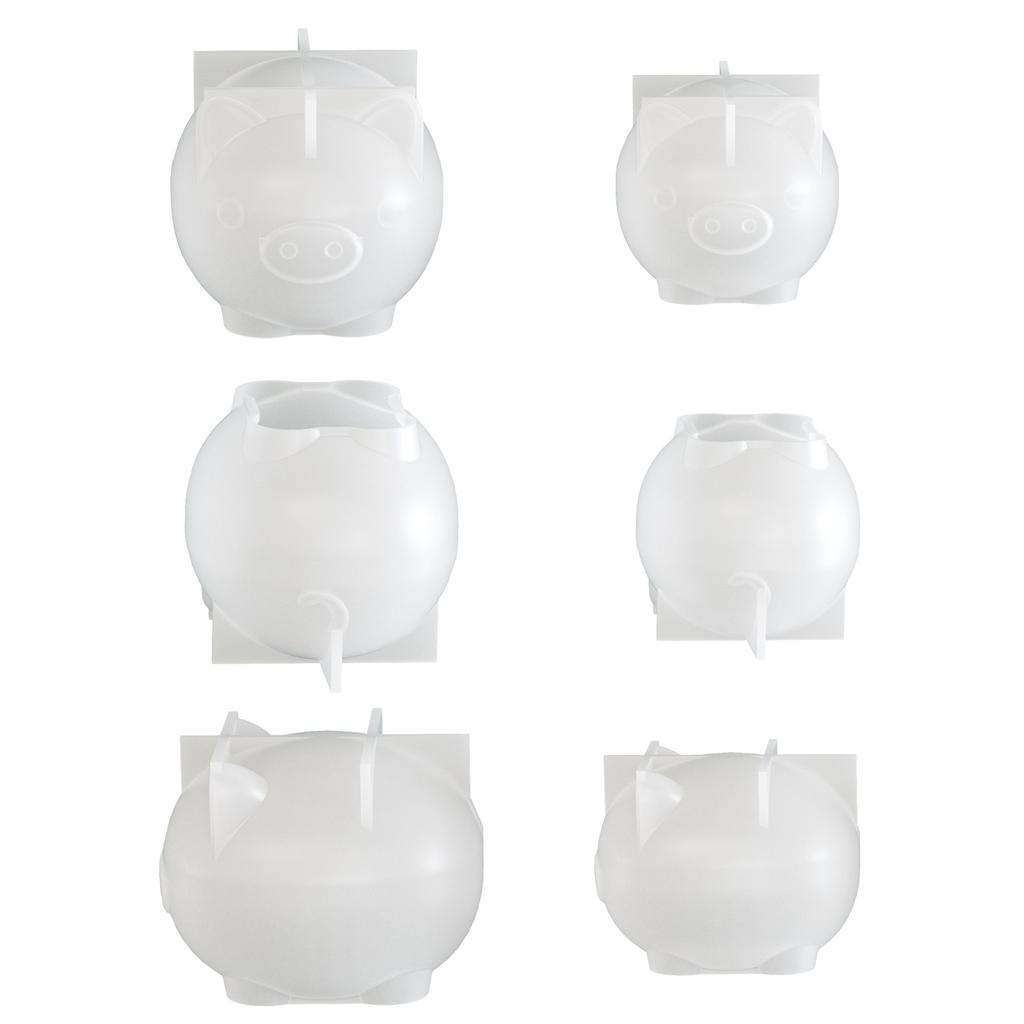 3D Piggy Aroma Candle Silicone Mold DIY Pig Nose Plaster Epoxy Resin Ornaments Molds Handmade Soap Candle Making Supplies