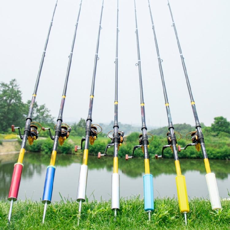 Fishing Rod Poles Holder Insert Ground Metal Stand Portable Fishing Poles Holder