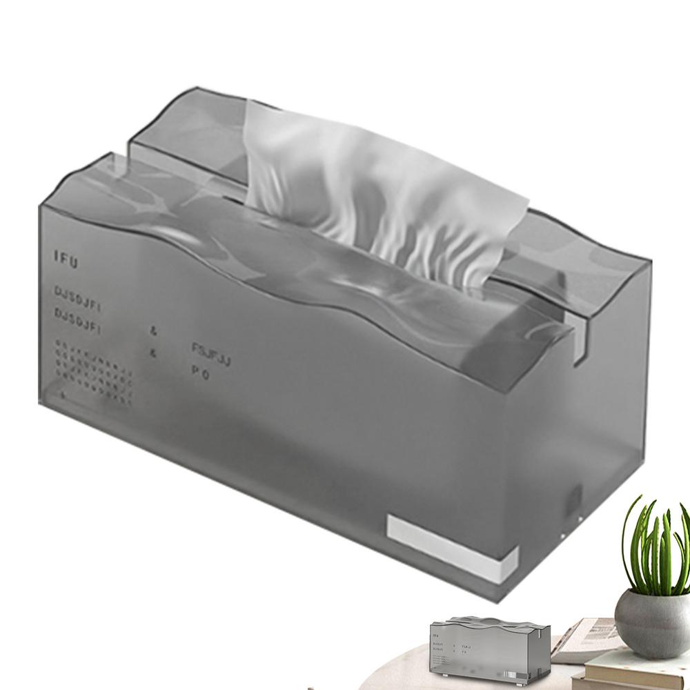 Tissue Box Holder Aesthetic Jam-Proof Tissue Cover Tabletop Decorative Organizer For Bedroom Living Room Bathroom Office