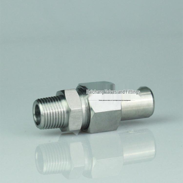 304 Stainless Steel Welded Straight-Through Connector with External Thread Union To Welding Head