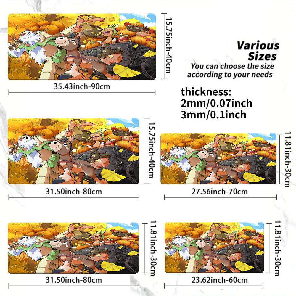 Pokemon Ash Pikachu Snow Mountain Battle Large Gaming Mouse Pad NonSlip Desk Mat 30x80x0.2cm