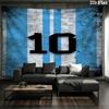 Lionel Messi Wall Tapestry Aesthetic Wall Hanging Printed Fabric Blanket Decorative Tapestries for Bedroom Living Room Home Decor