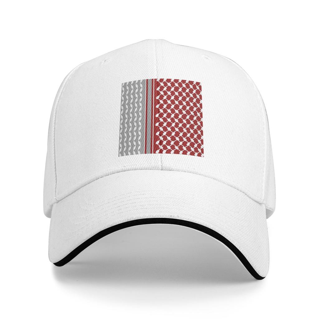 Spring Casual Baseball Cap Palestine Keffiyeh and Lines in Red Outdoor Sports Trucker Hat For Women Unisex Quality Snapback Cap