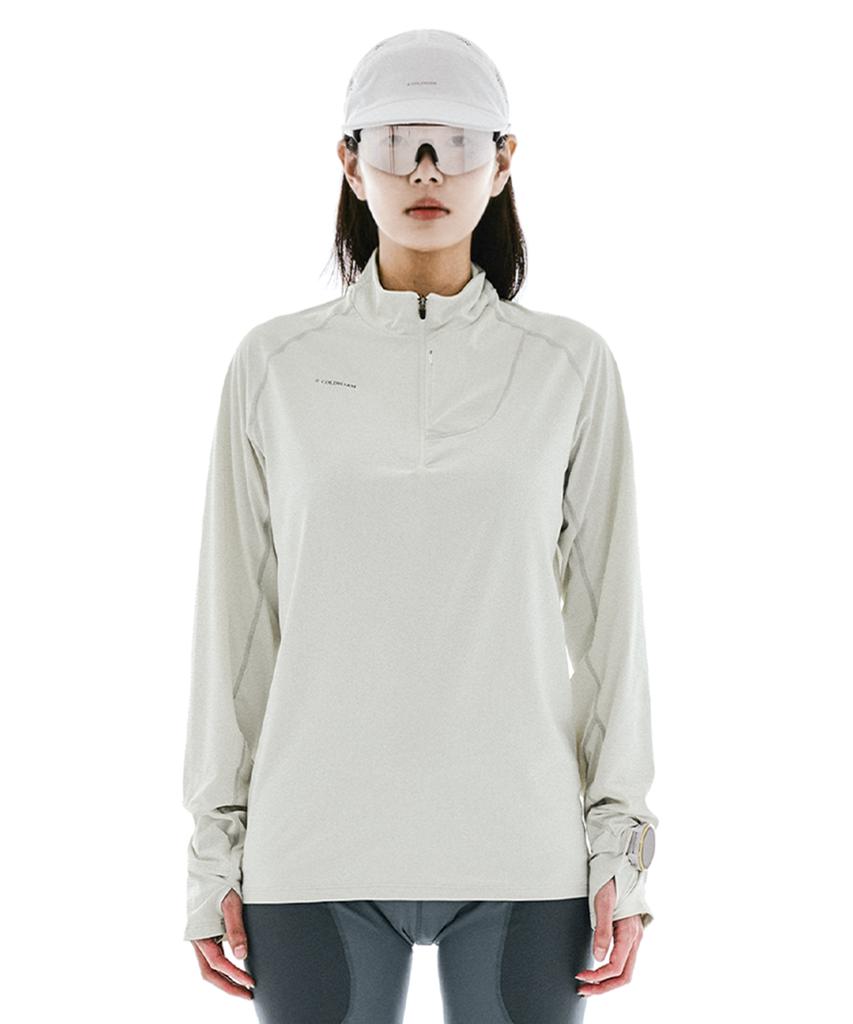 Koldeuwom Tempo Grid Half Zip (Lime Cream) - Women