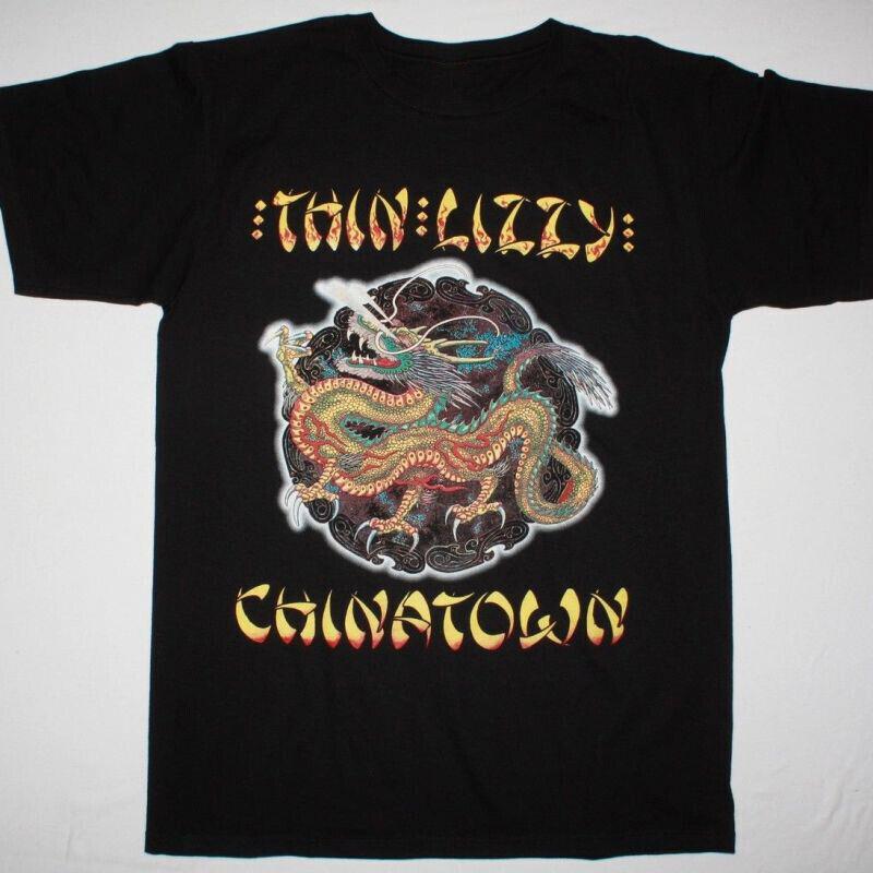 Vintage Thin Lizzy Chinatown Album Men T-shirt Black Unisex JJ1318 S
