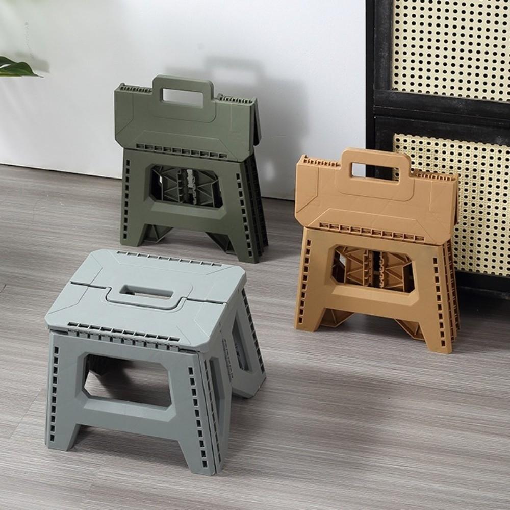Heavy-Duty Folding Stool Collapsible Camping Stool Lightweight Step Chair  Picnic