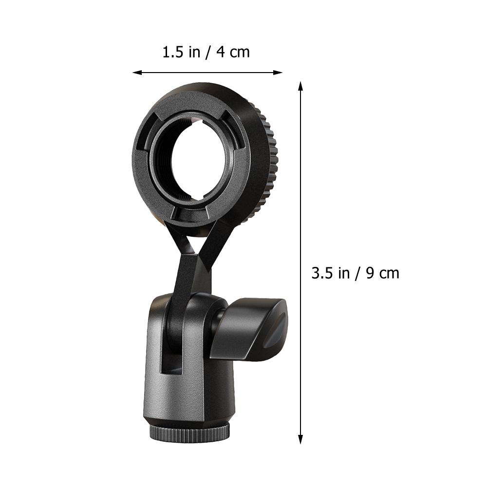 4pcs Mic Stand Clip Microphone Holder 270 Degree Rotation Standard Threaded Connection Universal Mic Clip Ring Bracket