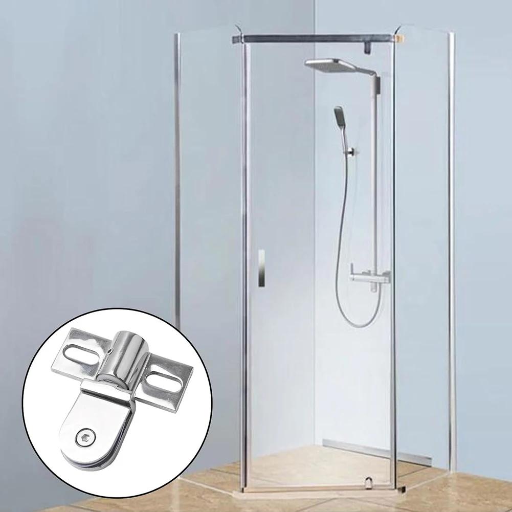 

2 Set Alloy Swivel Hinges for Glass For Shower Door Bathroom Hardware Easy Installation Smooth Rotation Silver China Mainland