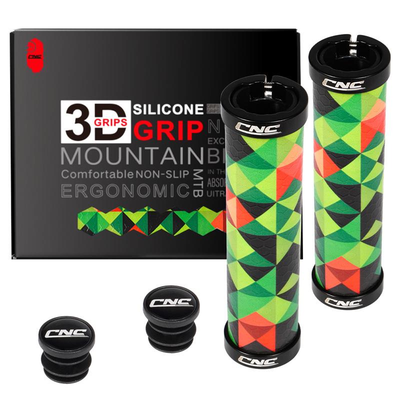 Accessori Bici CNC Manopole MTB Manicotti Silicone Bicicletta Antiscivolo Gel Ciclismo Lock On Parti Manubrio 22.2mm