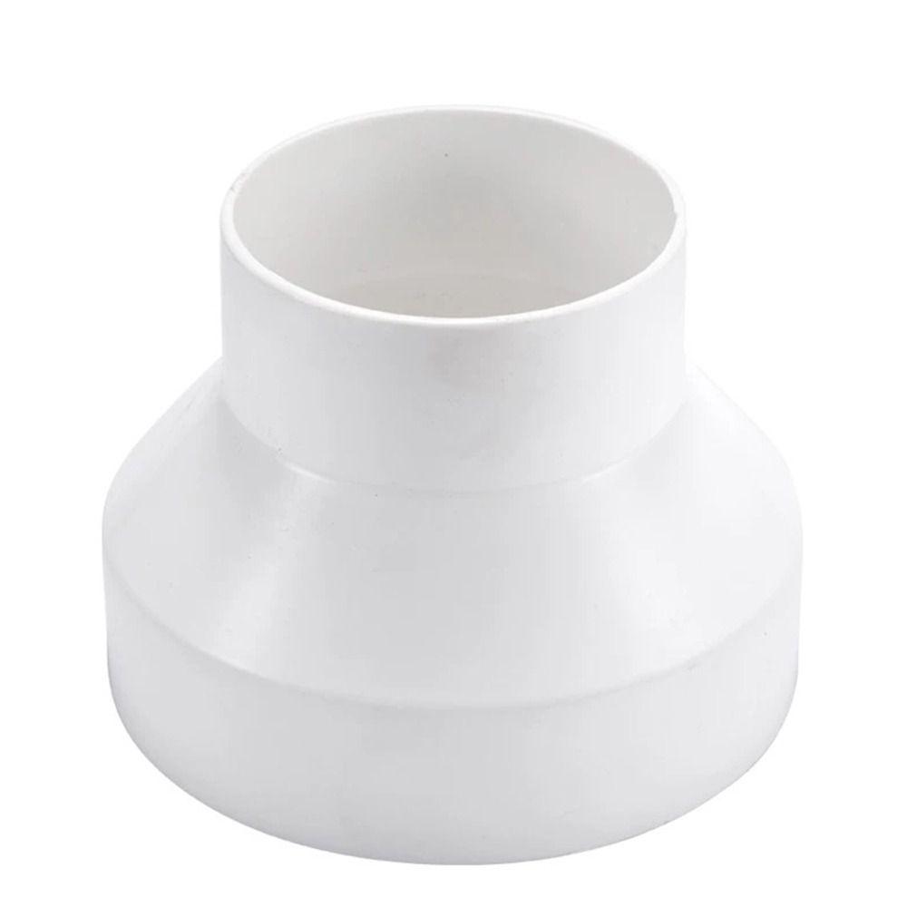 ABS Exhaust Pipe Reducer Adapter White Ducting Connector Practical Ventilation Pipe Fittings