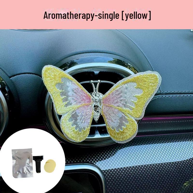 Ornamento da Console Auto a Farfalla Ricamata - Decorazione Curativa Bizzarra