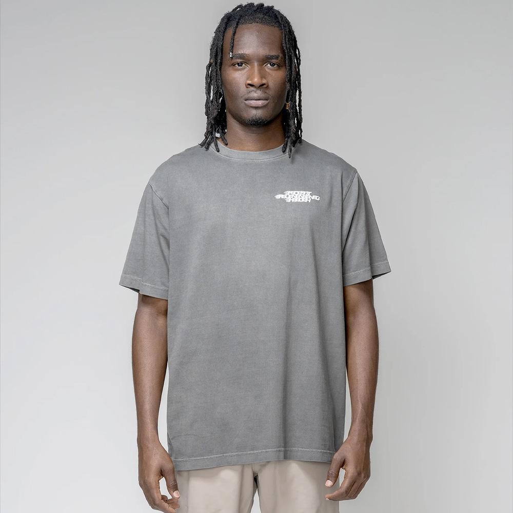 H. Kumori Post Running High Flames Regular T-Shirt - Black Gmy Xs