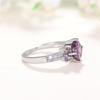 925 Sterling Silver Purple CZ Rings Bridal Wedding Accessories Women Rings Anniversary Gift Temperament Lady Jewelry
