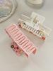 Flower Print Korean Style Barrettes for Women Square Hair Claw Clip  Hair Clamps Hairpin Strong Hold Hair Accessories Girl Gift