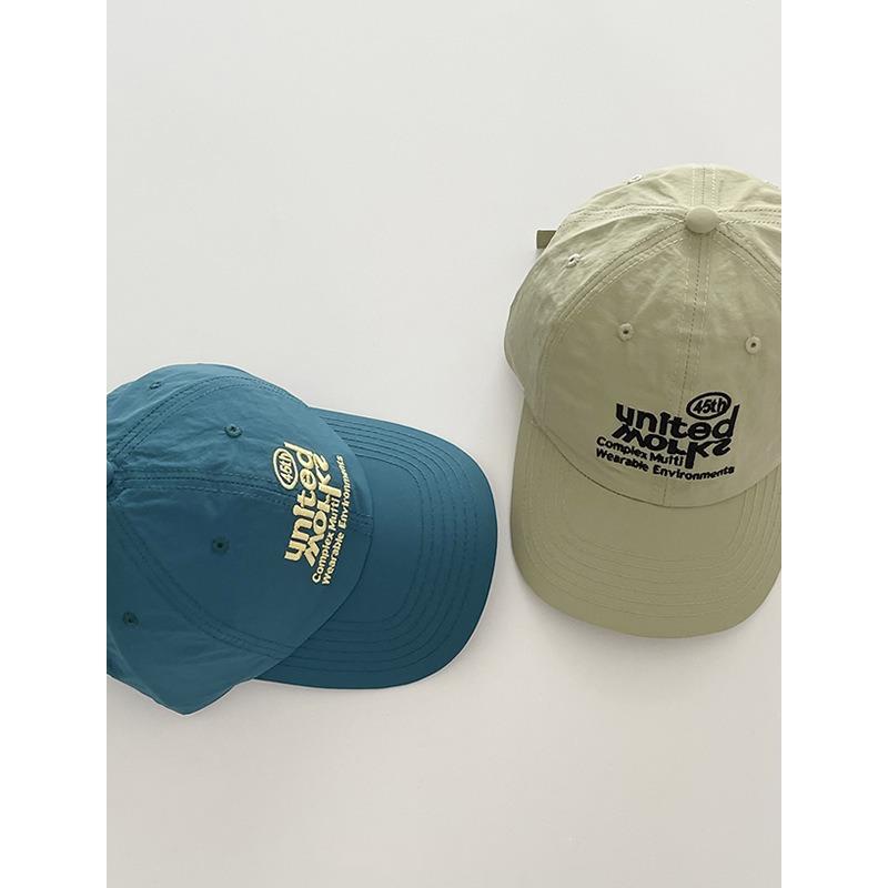 Spring and summer quick-drying baseball cap female soft top street trendy brand embroidered couple sun hat showing face small cap