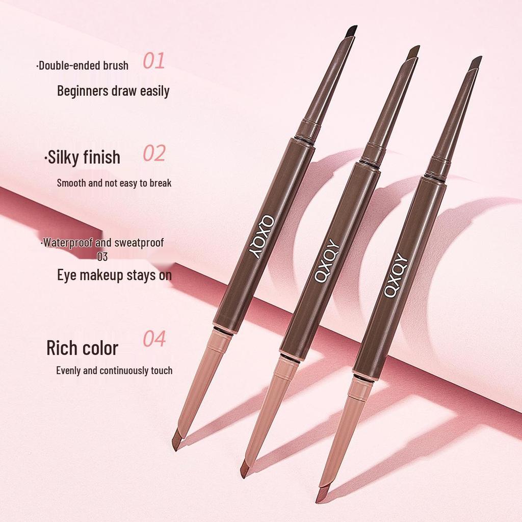 QXQY Dual Eyeliner & Highlight Pencil: Smudge-Proof, Waterproof, Natural, Long-Lasting, Quick Dry, One-Stroke Application.