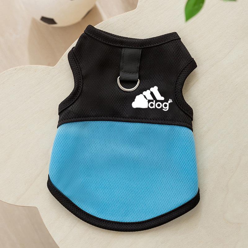 Sleeveless Mesh Dog Vest with Traction Buckle - Lightweight, Sun-Protective Pet Apparel for Spring and Summer