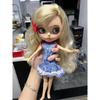 Icy Dbs Blyth Doll 19 Joints 30cm Body Bjd Doll Matte Face Glossy Face Tan Skin Beep Lips Hand-Painted Makeup Diy Hair Girl Gift
