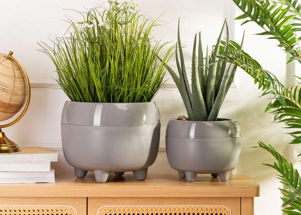 Donica Na Nóżkach Botanica Szara 23Xh18