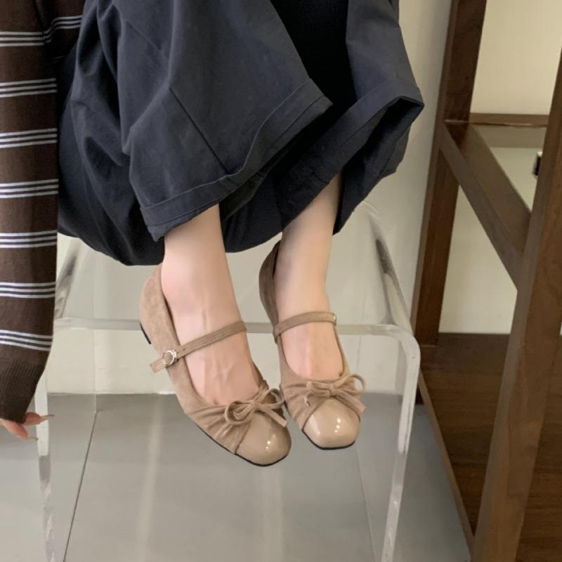 

inner height increase red Mary Jane shoes women s shoes autumn 2025 new bow strap with skirt single shoes 39 бордовый