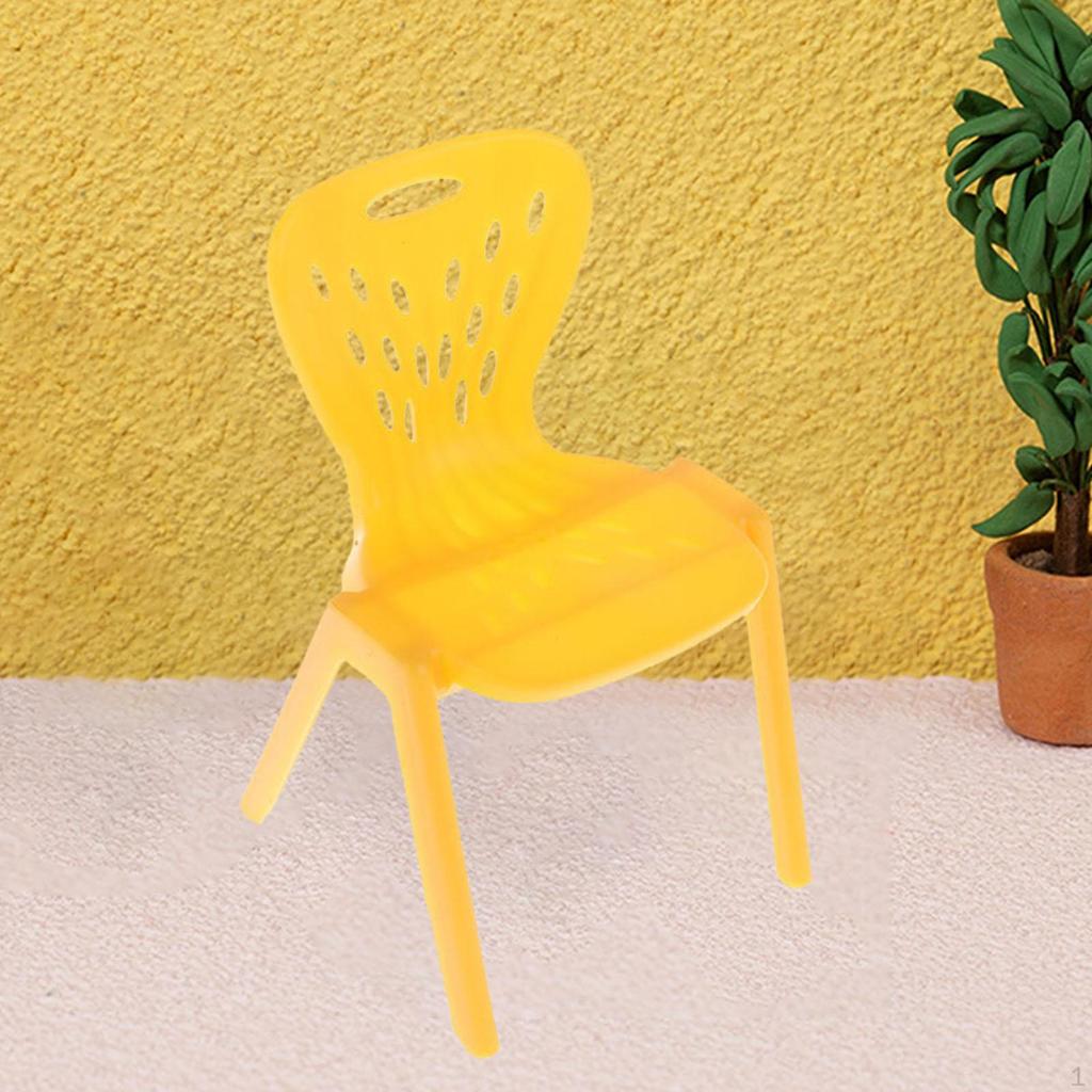 1/12 Dollhouse Chair Furniture Decorative Simulated Life Scene Scenery Photo Props Play