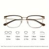 Light Weight Half-Frame Round Clear Lens Glasses Metal Frame Computer Spectacles for Women and Men