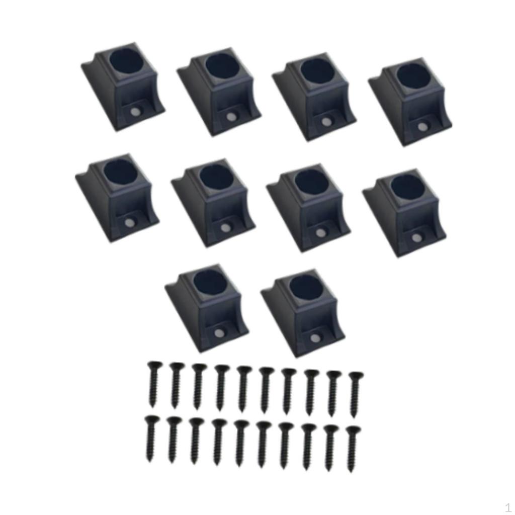 10 szt. Żelazne Poręcze Schodowe, Metalowe Poręcze, Łatwa Instalacja, Okucia do Szyn Podporowych,