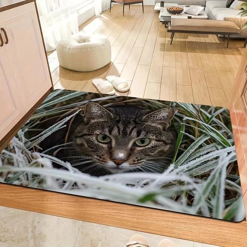 1PC Sunflower Pattern Kitchen Rugs Non-Slip Home Door Mats Pop design Bathroom Rugs Bath Mat Carpet for Home Sink Laundry Decor