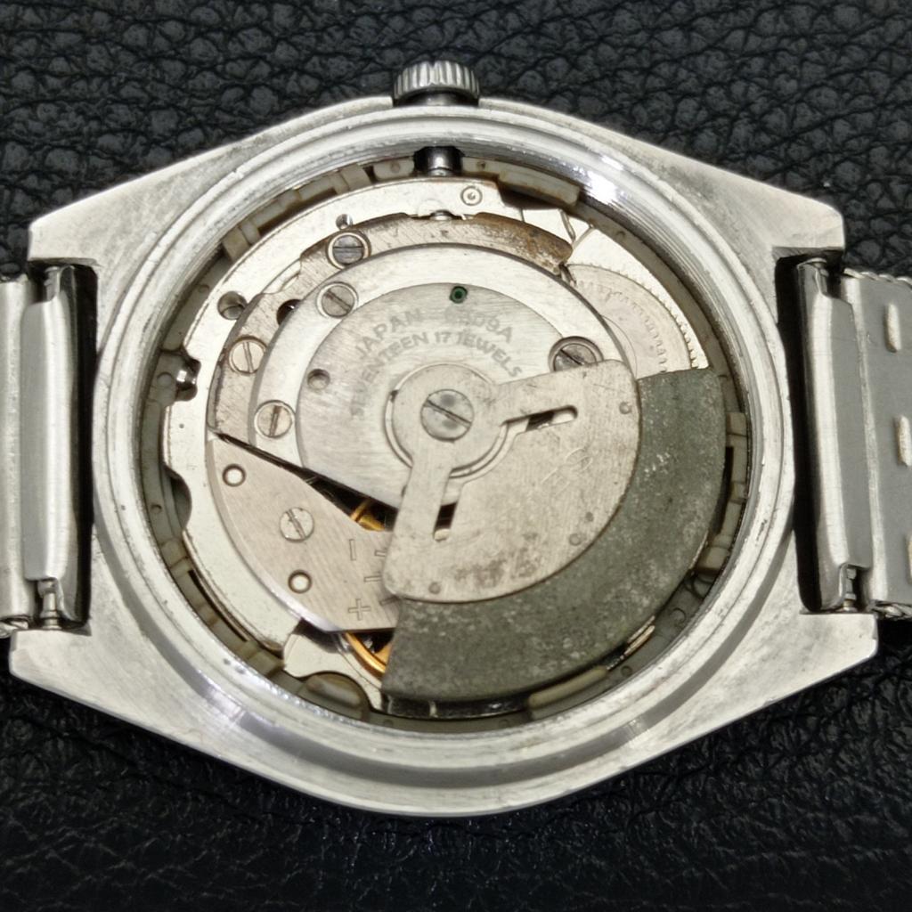 JAPAN VINTAGE SEIKO 5 AUTOMATIC 6309A MENS GREEN COLOR DIAL WATCH A701202-5 R206a-a701202