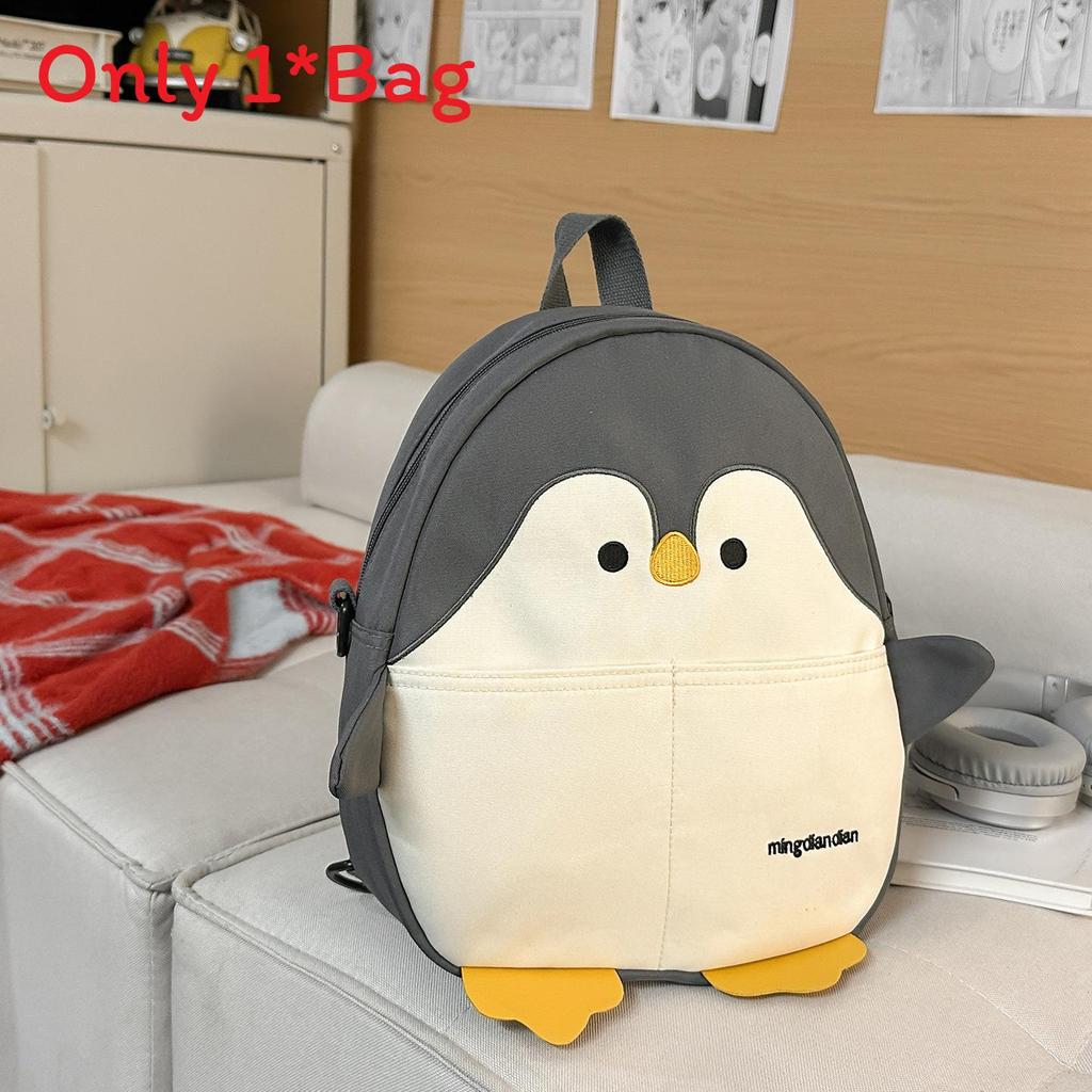Cartoon Penguin Seal Shark Backpack With Creative Shark Design For School And Travel Use