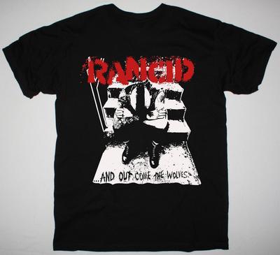RANCID AND OUT COME THE WOLVES NUOVA T-SHIRT NERA VN727 T-Shirt Unisex