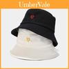 Summer Sun Protection Cotton Embroidered Bucket Hat For Women Casual Outdoor Fashion