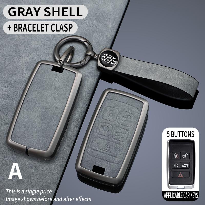 

New Metal Car Key Case Cover Shell Fob For Land Rover Range Rover Discovery 5 Sport 2018 2019 For Jaguar XEL E-PACE Accessories