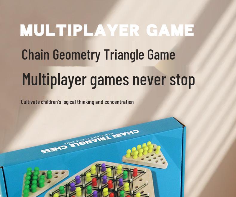 Geometric Triangle Chess Game: Rubber Band Training & Family Interactive Educational Toy