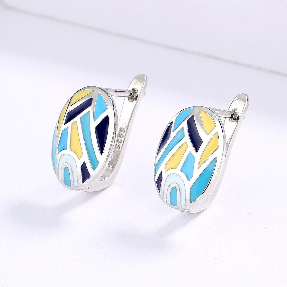 Classic Earrings for Women's Simple Drop Earrings Irregular Color Enamel Jewelry Fashion Wedding Bridal Earrings Party