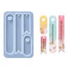Oval Bookmark Silicone Mold Heart Bookmark Epoxy Resin Casting Molds for DIY Epoxy Resin Crafts Making Tools Book Decoration