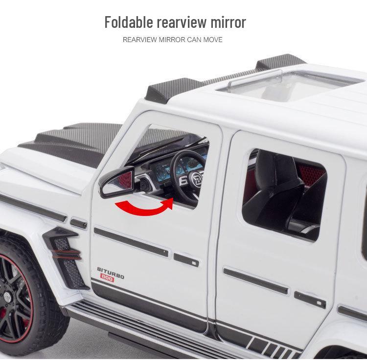Boxed 1:24 Brabus G800 Toy Car with Sound, Light, and Pull-back Opening Doors Model