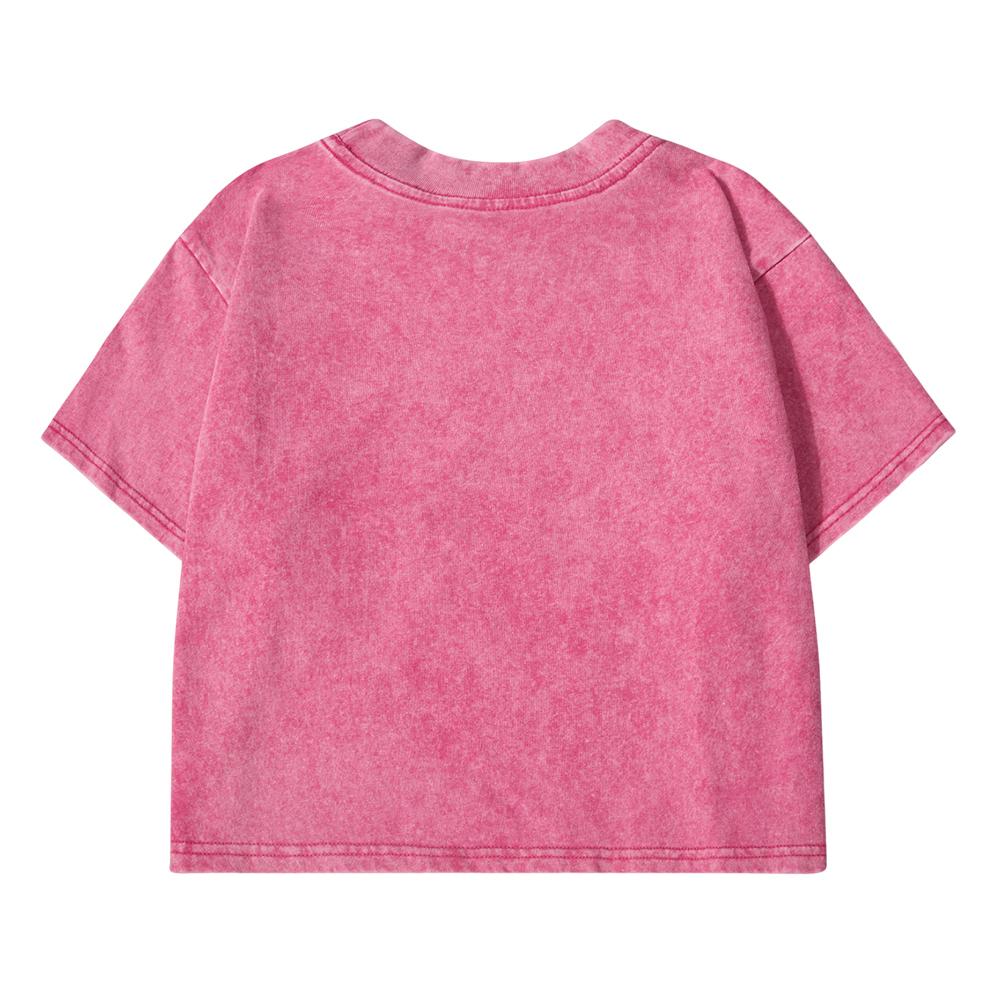 Wash Short Women T Shirt  Cool Summer Breathable Tshirt Street Tees Casual Vintage Distress Midriff-Baring Clothes