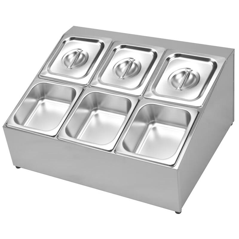 Edelstahl 6-Fach Gewürz- und Aufbewahrungsstation