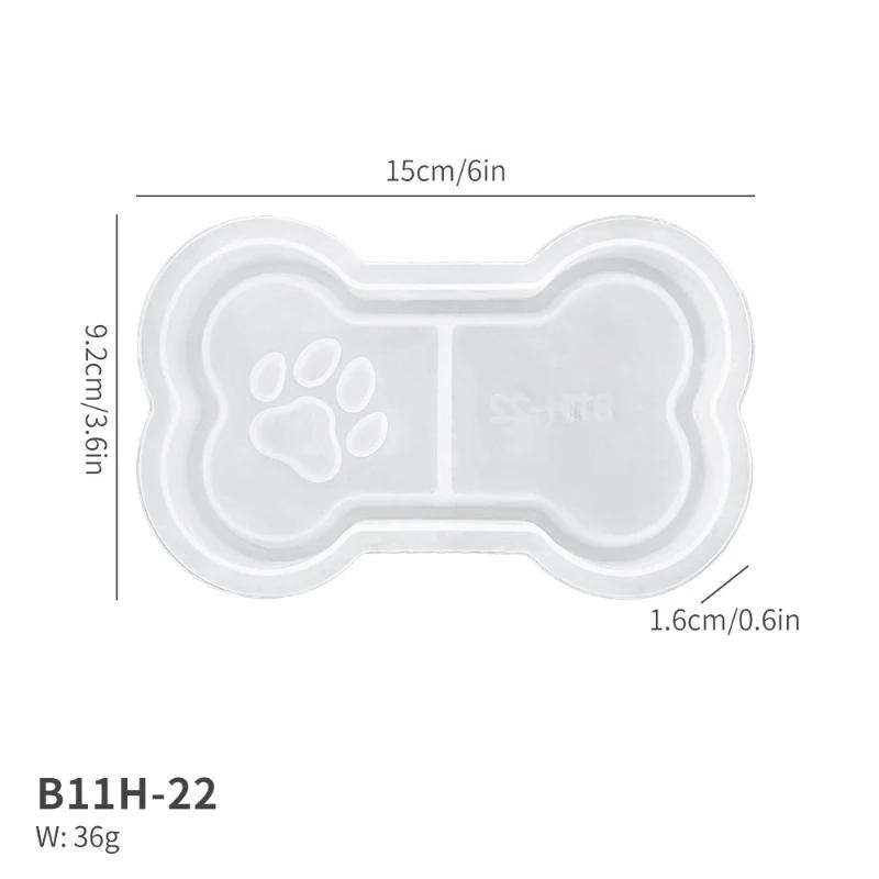 1pcs Silicone Mold for Bone-Shaped Trays, Scented Gypsum, Crystal Resin Molds, And Storage Trays In The Shape of Cat Paws